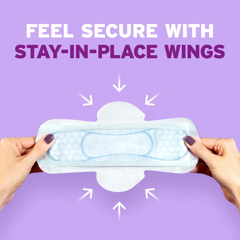 Poise Ultra Thin Incontinence & Postpartum Pads with Wings for