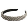 SXQLYH Headband Padded Checked Fabric Headband - Padded Women's Hair