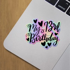 Holographic Decal Stickers of 73Rd Birthday Premium Waterproof Vinyl Decal Stickers for Laptop Phone Accessory Helmet Car Window Mug Tuber Cup Door Wall Decoration ANDVER3g8672bHO
