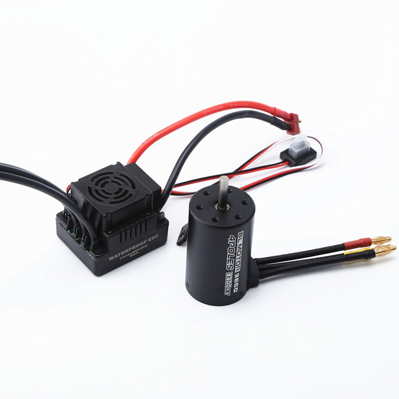 Waterproof 3660 3300KV Brushless Motor 80A Brushless ESC Combo Set