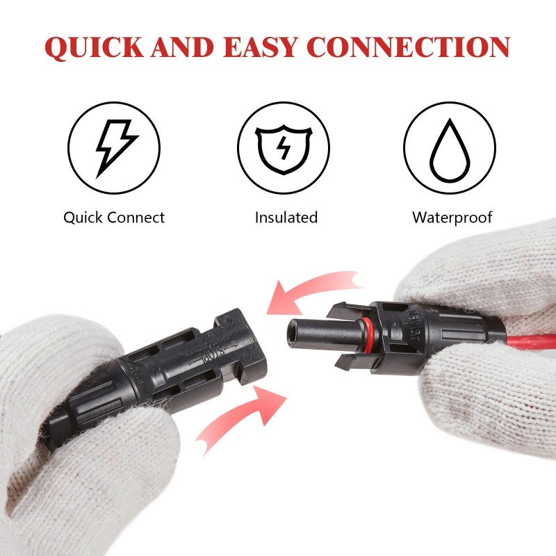 MHPOWOS Universal 7-in-1 Solar Panel Adapter Cable for for Jackery