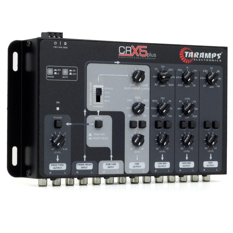 Taramp's Five-Way Electronic Car Audio Crossover System,Black,CRX5