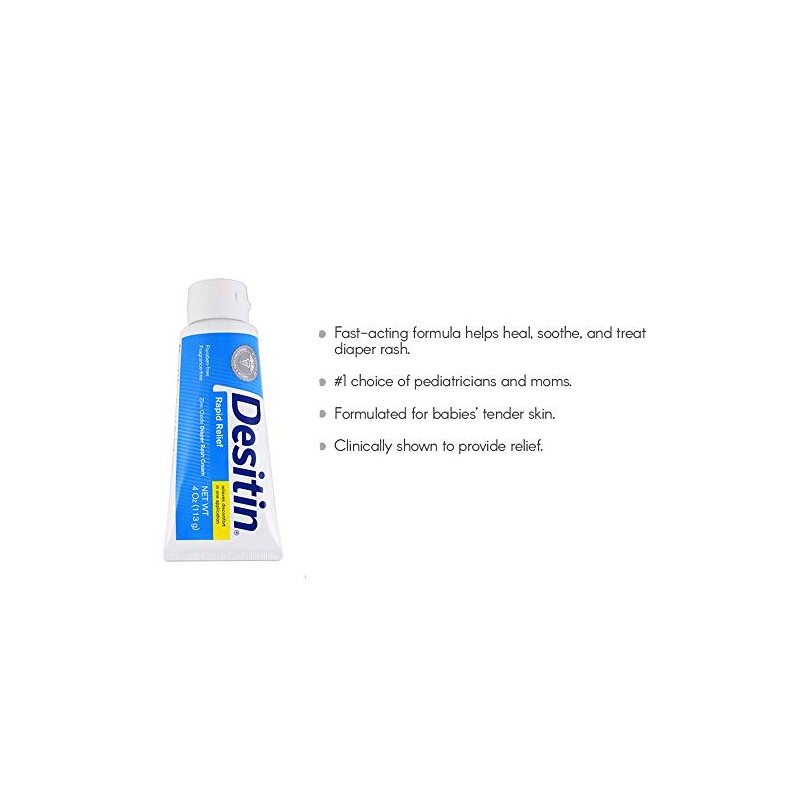 Johnson & Johnson Desitin Rapid Relief Diaper Rash Cream for