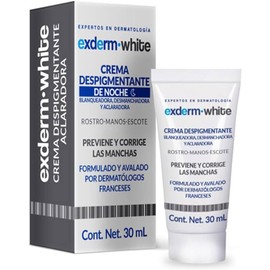 Exderm White Crema Despigmentante Noche Rostro Antimanchas con cido Kjico y Arbutina Tratamiento para Melasma Pao Acn Todo Tipo de Piel Hipoalergnica 