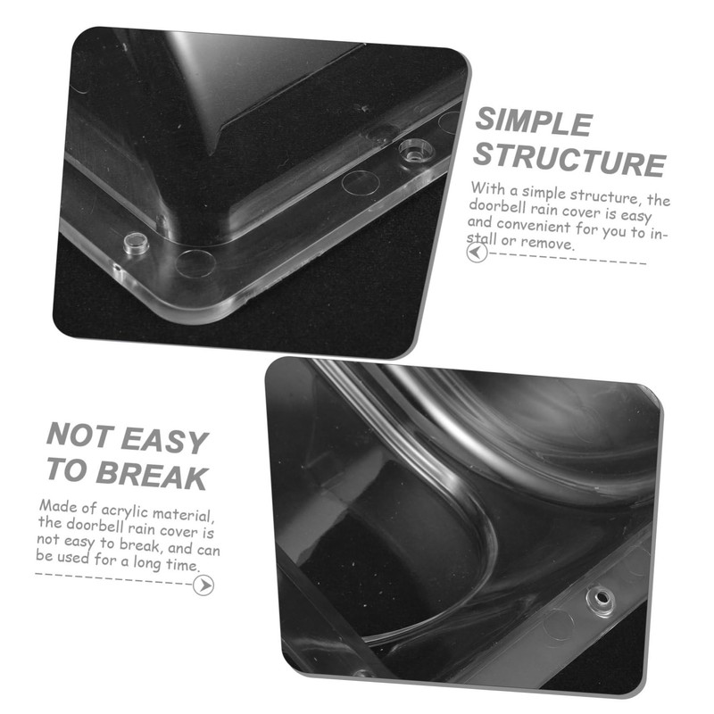 Outanaya Doorbell Rain Cover Acrylic for Outdoor Doorbells against Rain