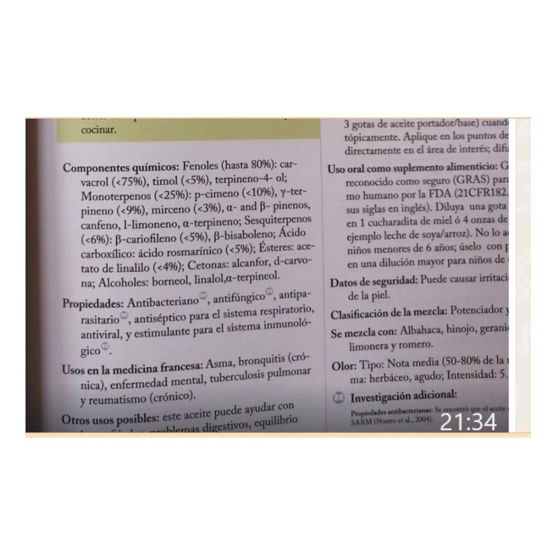 Doterra Orégano Doterra 15ml