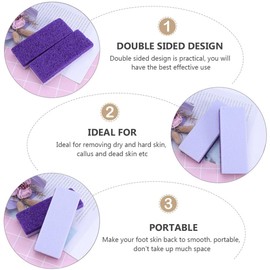 NOLITOY 2pcs Dead Skin Remover Pumice Stone for Feet Foot File Foot Scrub Remover Foot Remover Pumice Stone for Hands Foot Care Tool Natural Pumice Stone for Feet Remover Purple
