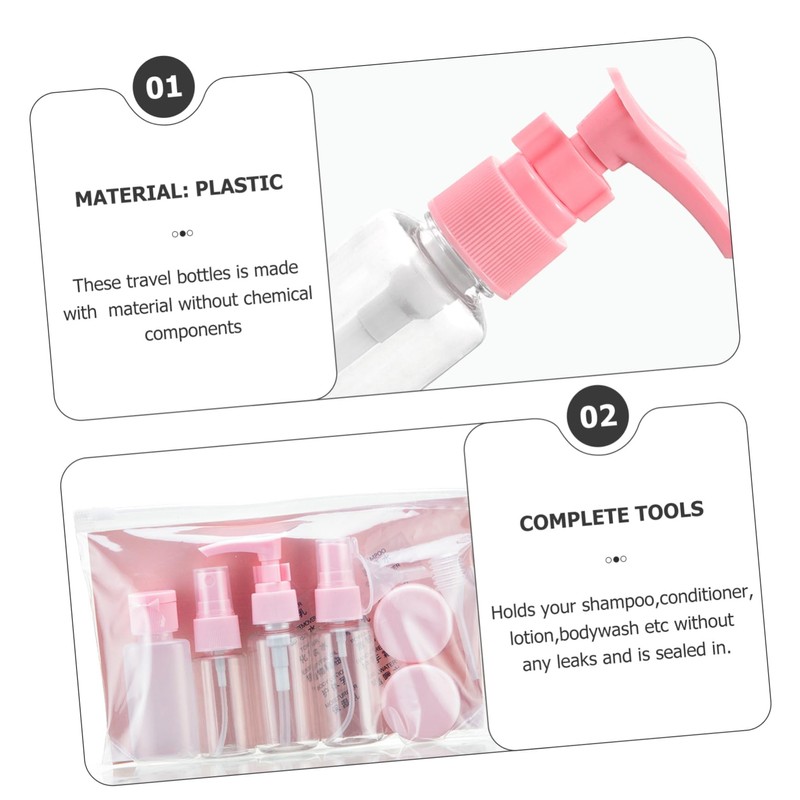 FRCOLOR Shampoo Lotion Travel Bottles Set 10 Pcs Refillable Toiletry