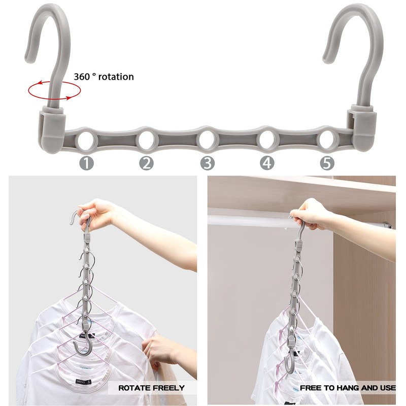 24 Pack Closet Organizers and Storage, Stronger Space Saving Hangers