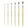 XDT#166-A Bright Art Brush 6Pc #1#3#5#7#9#11 Red Sable Acrylic Oil