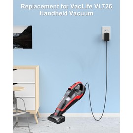 FGIEU Vacuum Charger Compatible with VacLife VL726 Handheld Vacuum Replacement Power Cord.