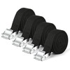 4PCS Heavy Duty Tie Down Straps, 2.5cm x 2M Adjustable