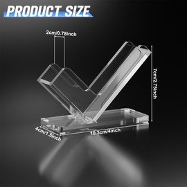 Homakover Acrylic Card Holder, Business Card Organizer Stand for Desk, Business Cards Stand Display Rack, Fit for 50 Business Cards