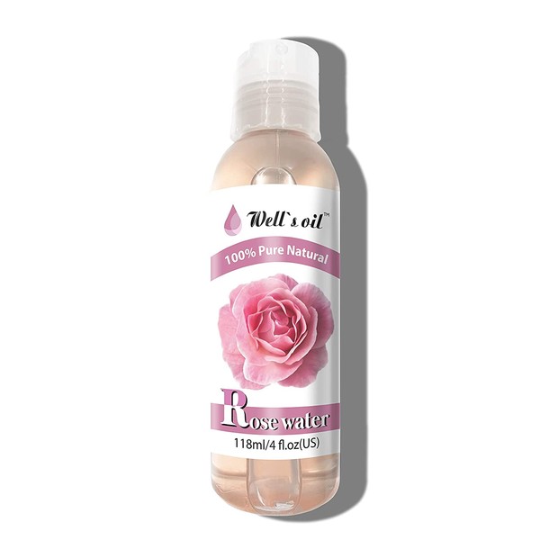 Well's 100% Pure Rose Water 4oz / Anti-Inflammatory/Anti-Acne/Anti-Eczema
