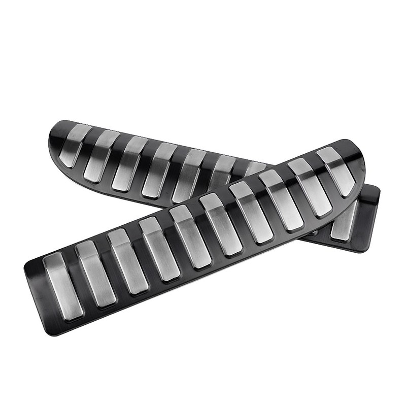 2pc Car Inner Rear Bumper Guard Protector Scuff Sill Plate