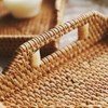 I-lan 2 Pack Rattan Rectangle Serving Basket Tray with Handle-