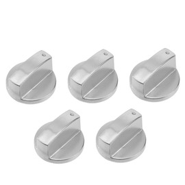 Healeved 5pcs Switch Knob Stove Knob Stove Switch Accessories Burner Knob Replacement Part Surface Burner Knob Gas Oven Knob Range Control Dial Knob Gas Stove Switch Handle Round Zinc Alloy
