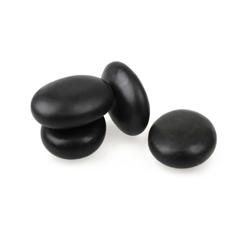 QYLHH 4 Pcs Hot Massage Stones Set Natural Basalt Warm