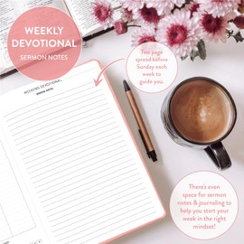 2024 Christian Planner Bible Journal, and Gratitude Journal for Men & Women | Hardcover Journal with Thick No-Bleed Paper | Month, Week & Daily Organizer (Dust Pink), 2024 Hardcover, (2024CBDP-FBA)