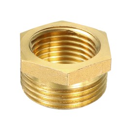 DTGN 1 Pack G3/4 Female x G1/2 Male Blass Pipe Fitting Ideal for Pipe Connections Blush Reducer Adapter Go Gold Tone
