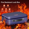 Aollewoiti Fireproof Document Box, Hard Case Fireproof Box with Lock,