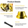 HXMJIED Metal Hand Bell (Gold),Santa Claus Jingle Hand Held Bell