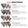 Guitar Picks 24 Pack,Skull Guitar Pick Variety Pack 4 Thicknesses(Set-9)