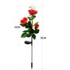 XLJLKJDS Solar Rose Light, 3-Head Waterproof IP65, 2 Pack Ground