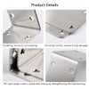4 Pcs Corner Brackets, 70mm x 70mm x 49mm Stainless