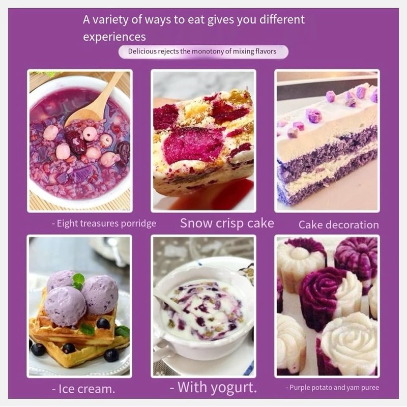 WEIJUEJIYI Diced Purple Potato 150g (5.29oz) Original Fruits and Vegetables
