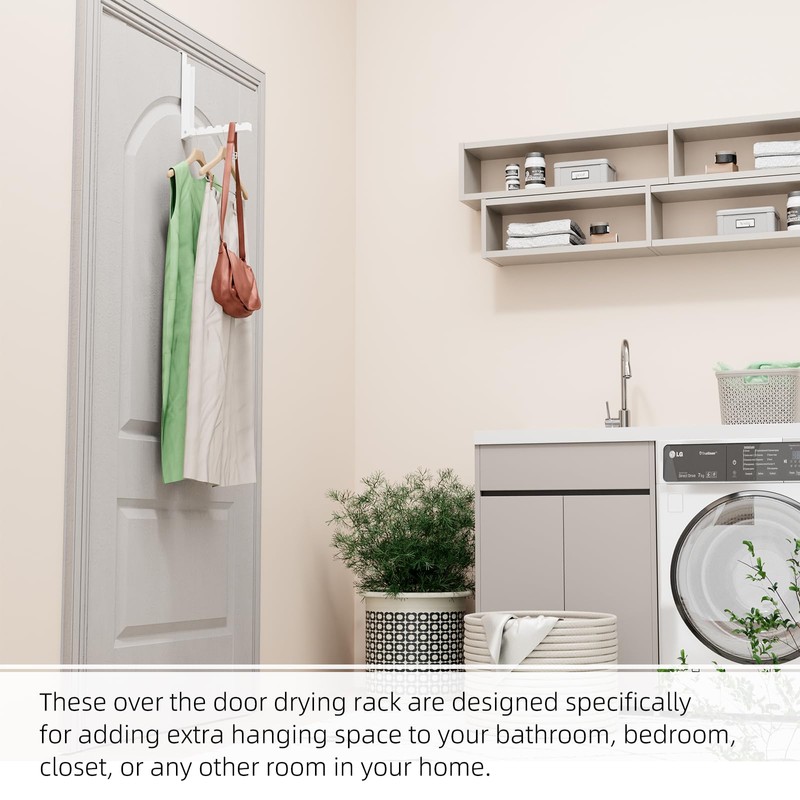 2 Pack Over The Door Hangers, Folding Over The Door