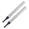 sourcing map Square Nose End Mill, 2mm Tip Dia Solid