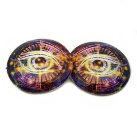 Intertwining Purple Mystical Fantasy Eyes 6mm to 60mm Technology Fantastic Jewelry Making Art Doll Parts Taxidermy Sculpture Flatback Domed Cabochons (14mm)