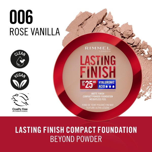 Rimmel Rimmel Lasting Finish 25 HR Compact Foundation 006 Rose