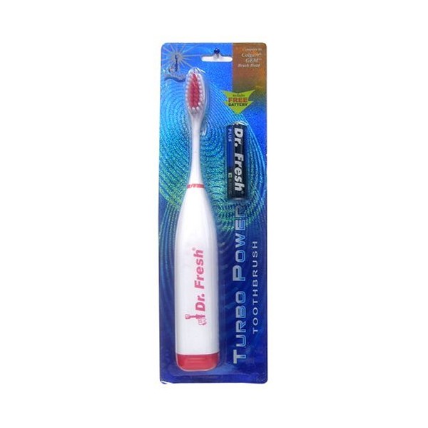 Dr Fresh Toothbrush, Turbo-Battery Operated Brush. Assorted Colors