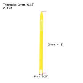 PATIKIL Netting Needle Shuttles 1#, 20 Pack Plastic Fishing Net Repair Tool, Yellow