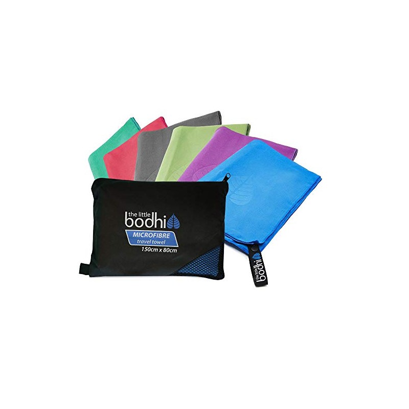 The Little Bodhi Microfibre Towel Blue 150cm x 80cm