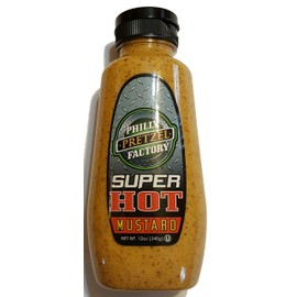 Philly Pretzel Factory Super Hot Mustard 12 ounce bottle