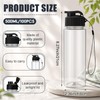 100 Pieces Reusable Plastic Water Bottles Bulk, Black