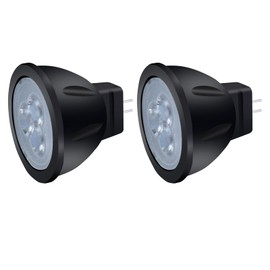 Noobibaba MR11 LED Bulb 3W, MR11 12V 20W Halogen Bulb Replacement for Low Voltage Landscape Lighting and Indoor Spotlight, Die-Cast Aluminum Housing, Non-Dimmable Warm White 2-Count