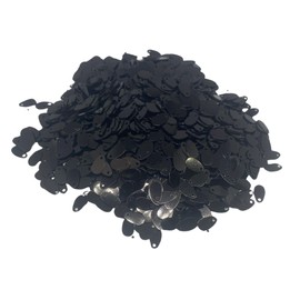 Lentejuelas Planas Modelo Drop, 2600 Piezas 5x9 mm, Surtido de Colores Mezclados Acrílico para Vestido - 50 Gramos (1,76 Onzas) Negro