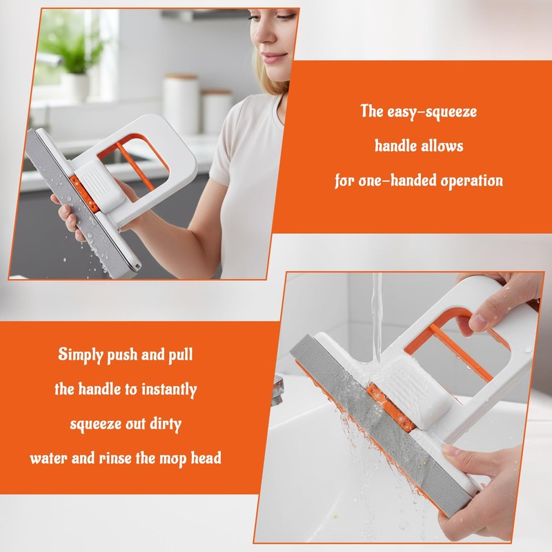 Mini Foldable Desktop Mop, 8-Piece Cleaning Supplies Set for Small