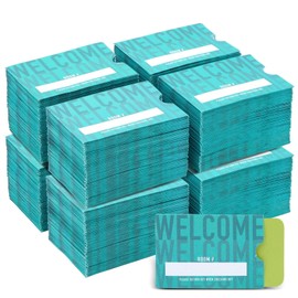 Stockroom Plus Key Card Envelopes - 1000 Pack, Teal, 2.4 x 3.5 in - Hotel Key Sleeves & Holders for Guest Room Access & Business Cards