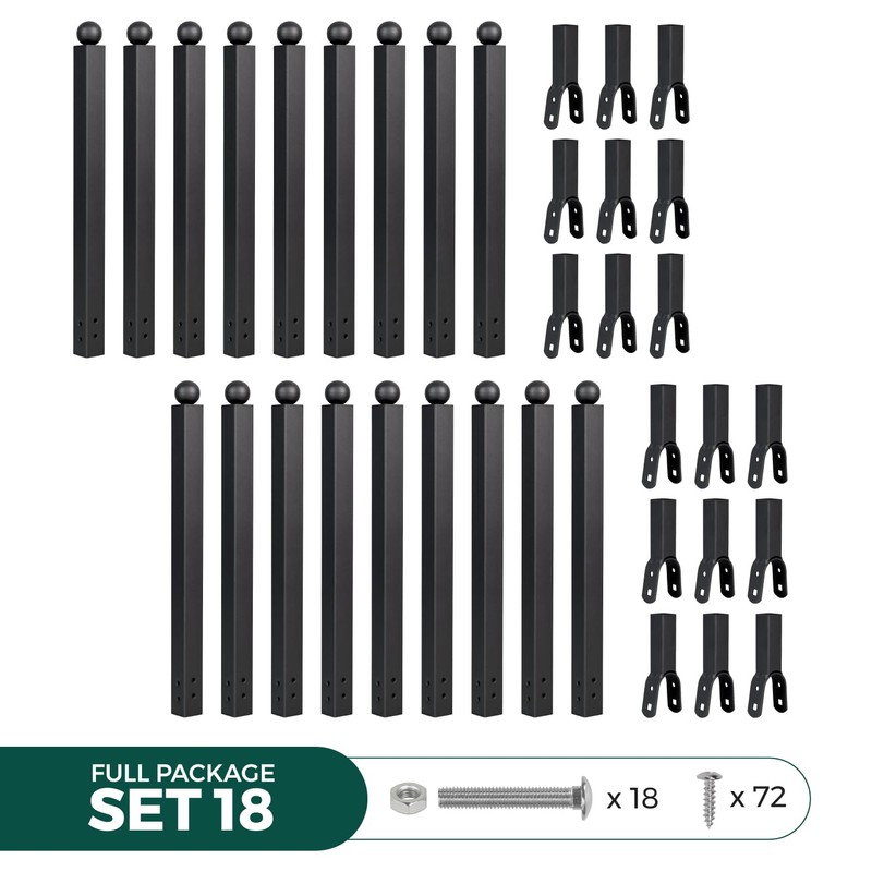 20 Pack 1-3/8'' Chain Link Fence Extension, 17'' Fence Extension