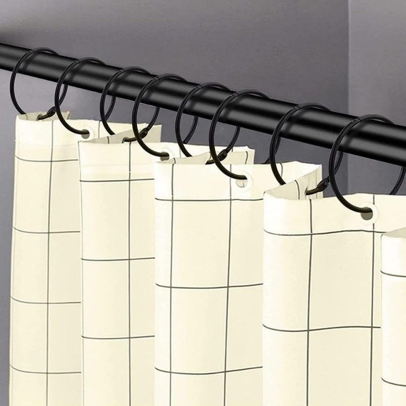 24 Pcs Shower Curtain Ring Large Metal Shower Curtain Hooks