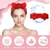 Grevosea 24 Pcs Spa Headband, Bow Hairband Facial Makeup Adjustable