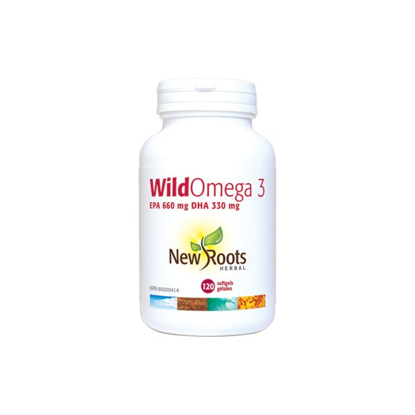 New Roots Herbal Wild Omega 3 EPA 660mg DHA 330mg, 120 Softgels