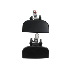 KarParts360 For Nissan Pathfinder 2004 Exterior Door Handles Driver and Passenger Side | Pair | Rear | Smooth Black | LE Model | Replacement For NI1520103, NI1521103 | 826073W411, 826063W411