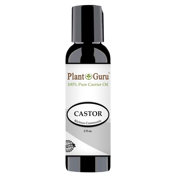 Castor Oil 2 oz. Cold Pressed 100% Pure For Eyelashes, Eyebrows, Hair Growth
