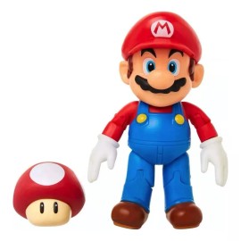 Jakks Pacific Figura Coleccionable Mario Bros + Accesorio Articulada 10cm